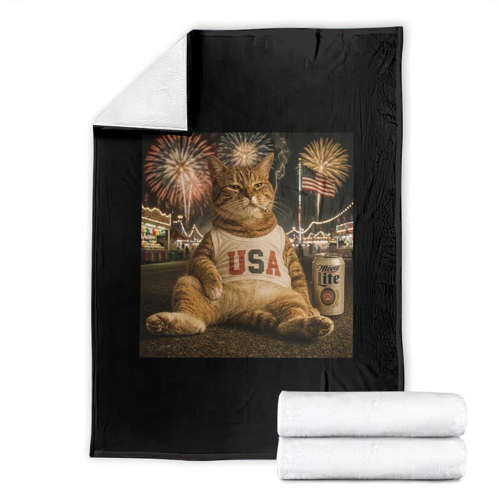 USA 250th Anniversary Statue of Liberty Throw Blanket The Summer USA Turned 250 TS14 Black Print Your Wear