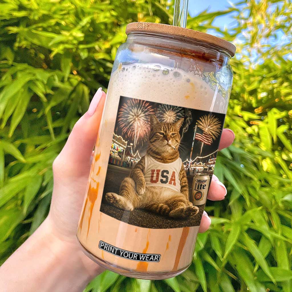 USA 250th Anniversary Statue of Liberty Glass Can The Summer USA Turned 250 TS14 Black Print Your Wear