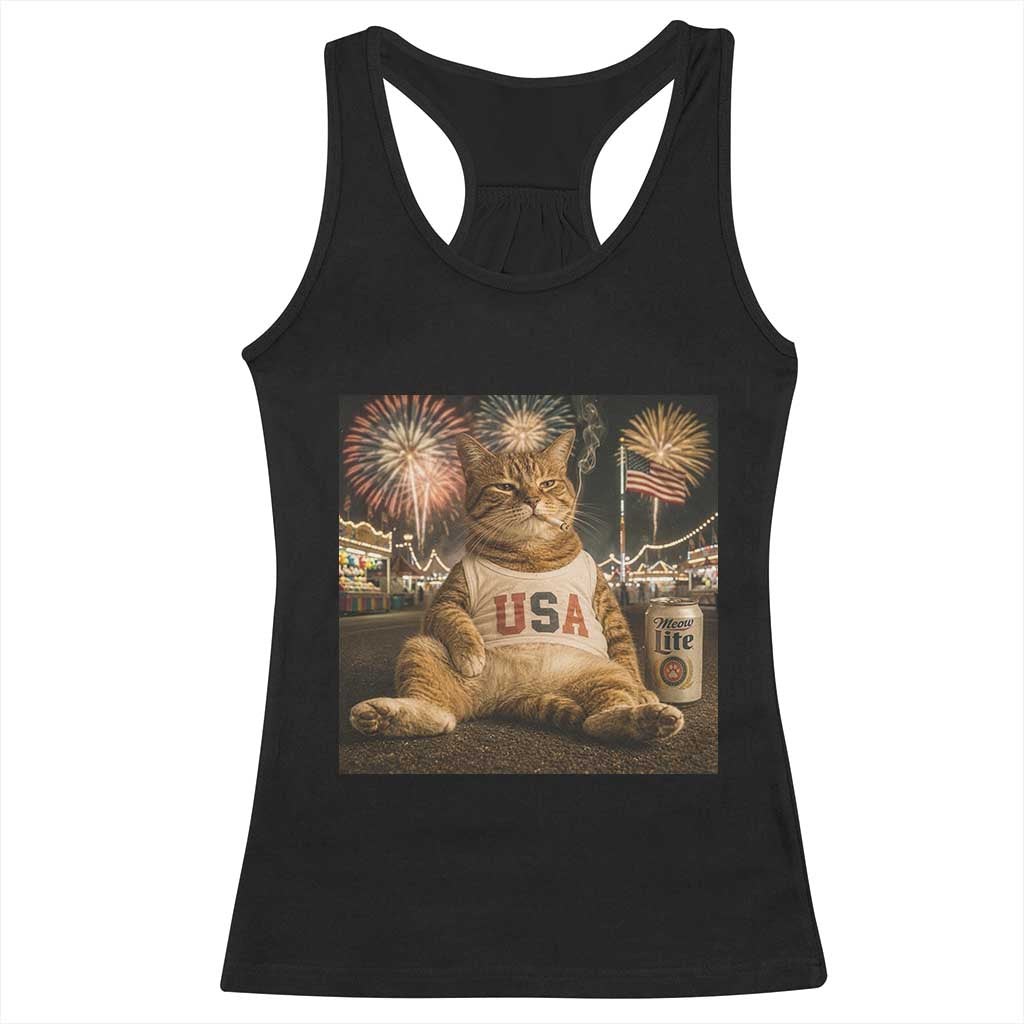 USA 250th Anniversary Statue of Liberty Racerback Tank Top The Summer USA Turned 250 TS14 Black Print Your Wear