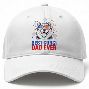 Best Corgi Dad Ever Baseball Cap Funny Dog Lover Dad 4th Of July TS14 Print Your Wear