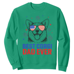 Best Corgi Dad Ever Sweatshirt Funny Dog Lover Dad 4th Of July TS14 Irish Green Print Your Wear
