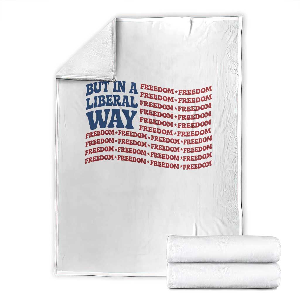 USA But In A Liberal Way 4th of July Throw Blanket Feminist Women's Rights Freedom TS14 White Print Your Wear