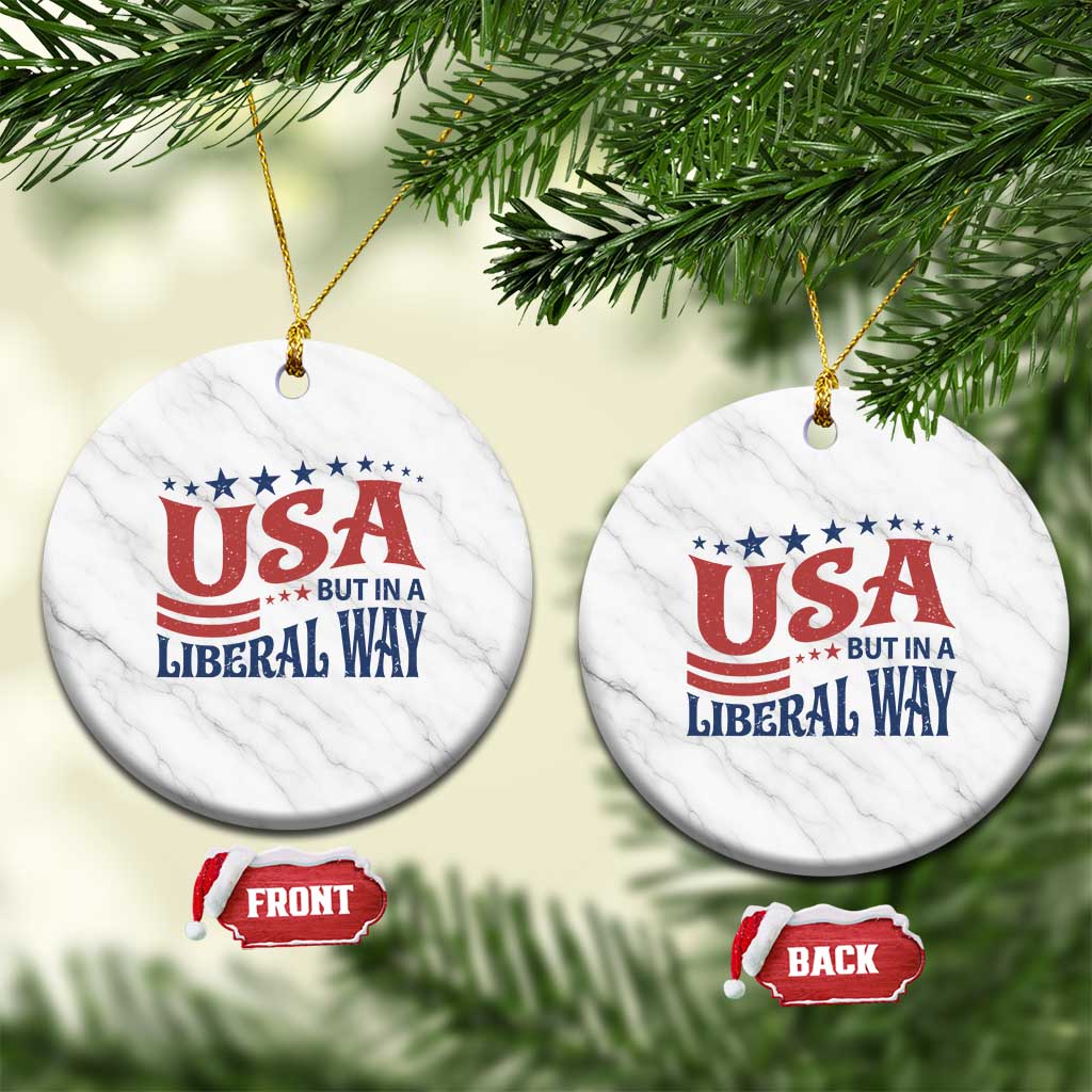USA But In A Liberal Way 4th of July Ceramic Ornament Feminist Women's Rights TS14 1pc White Marble Print Your Wear