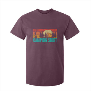 Funny Camper T Shirt For Kid This Is My Camping Shirt TS14 Maroon Print Your Wear