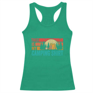 Funny Camper Racerback Tank Top This Is My Camping Shirt TS14 Irish Green Print Your Wear
