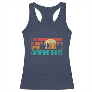 Funny Camper Racerback Tank Top This Is My Camping Shirt TS14 Navy Print Your Wear