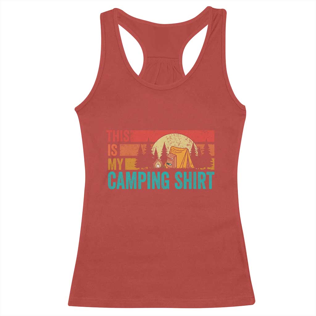 Funny Camper Racerback Tank Top This Is My Camping Shirt TS14 Red Print Your Wear