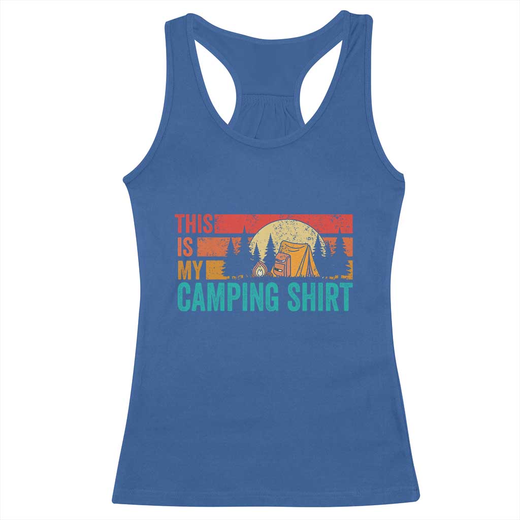 Funny Camper Racerback Tank Top This Is My Camping Shirt TS14 Royal Blue Print Your Wear