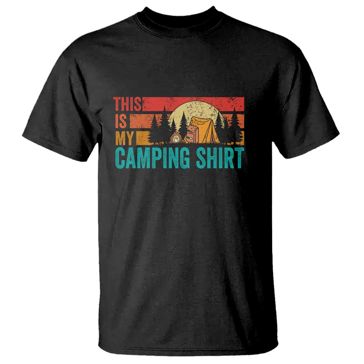 Funny Camper T Shirt This Is My Camping Shirt TS14 Black Print Your Wear