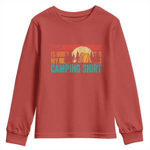 Funny Camper Youth Sweatshirt This Is My Camping Shirt TS14 Red Print Your Wear