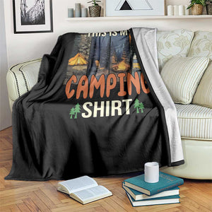 Funny Camper Glamper Throw Blanket This Is My Camping Shirt TS14 Print Your Wear