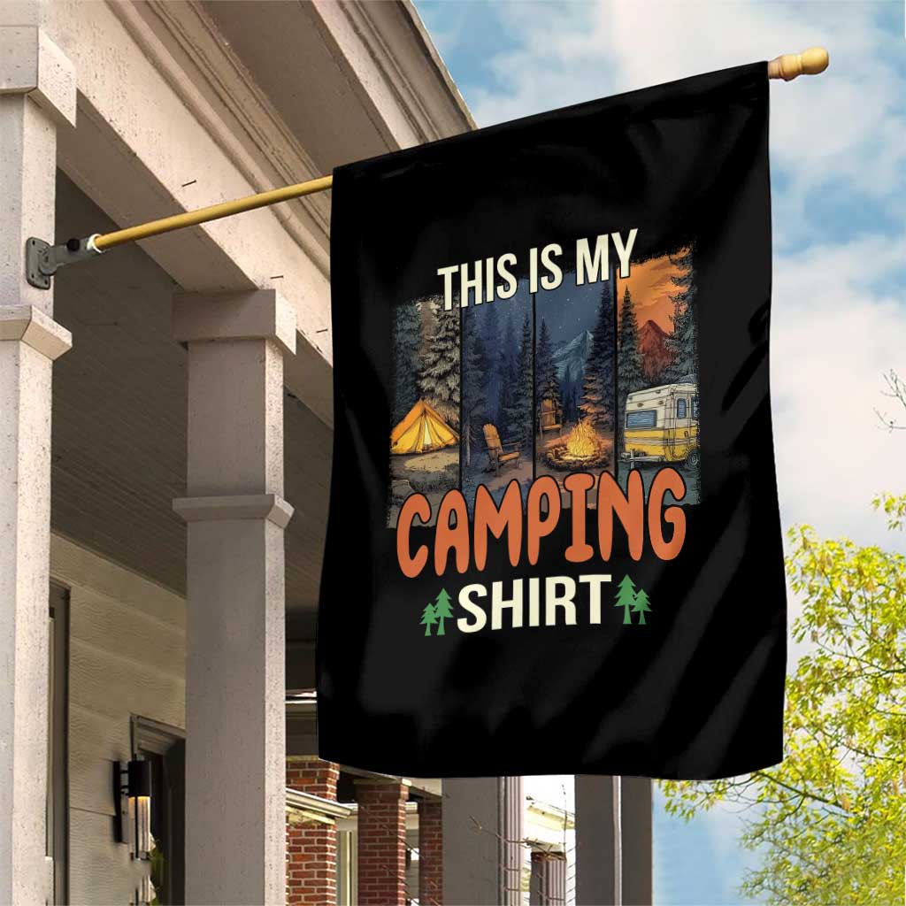 Funny Camper Glamper Garden Flag This Is My Camping Shirt TS14 Print Your Wear