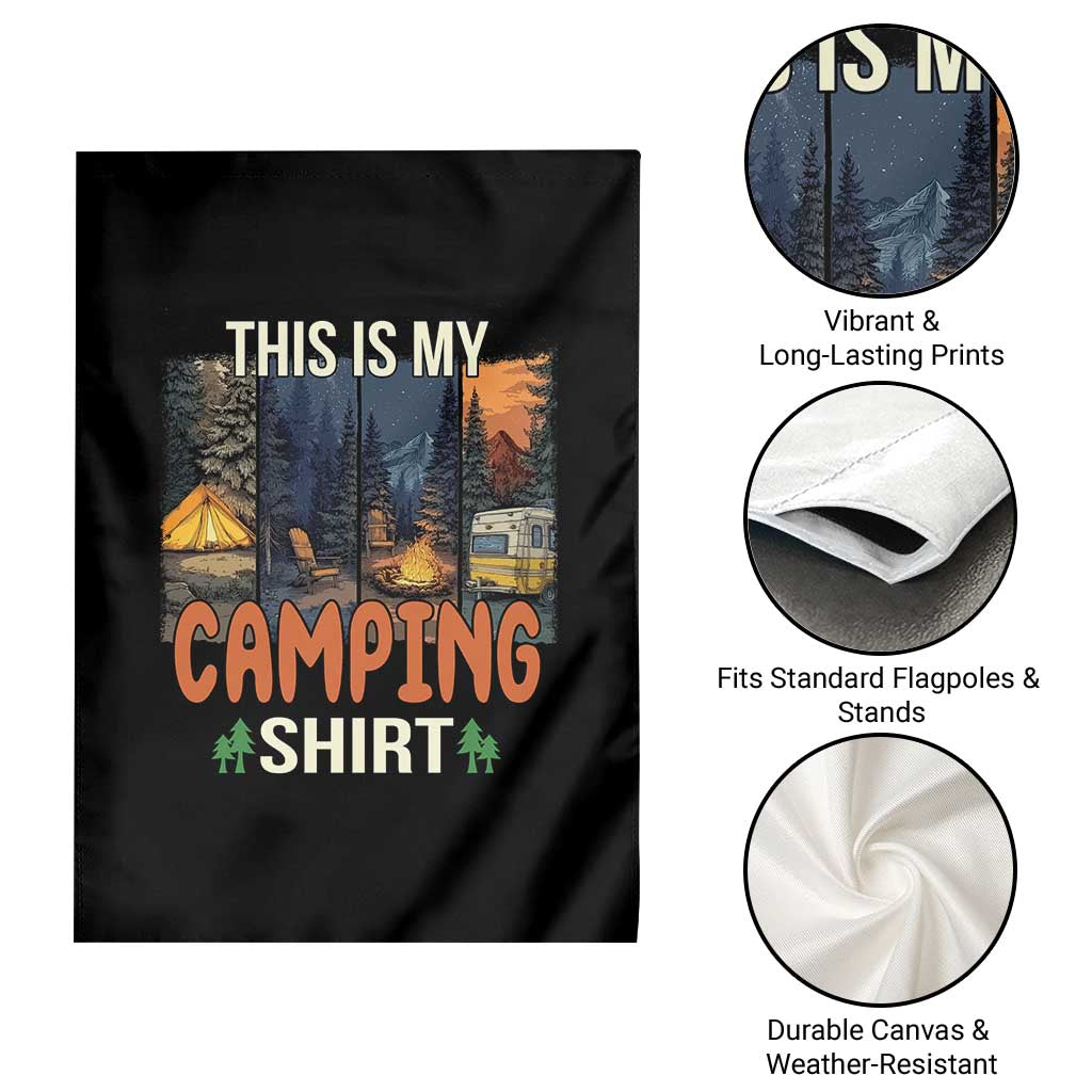 Funny Camper Glamper Garden Flag This Is My Camping Shirt TS14 Print Your Wear
