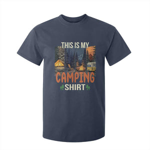 Funny Camper Glamper T Shirt For Kid This Is My Camping Shirt TS14 Navy Print Your Wear