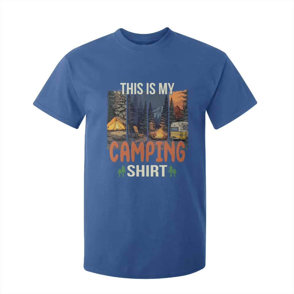 Funny Camper Glamper T Shirt For Kid This Is My Camping Shirt TS14 Royal Blue Print Your Wear
