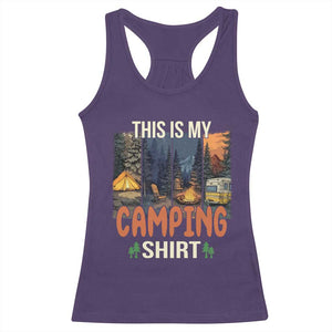 Funny Camper Glamper Racerback Tank Top This Is My Camping Shirt TS14 Purple Print Your Wear