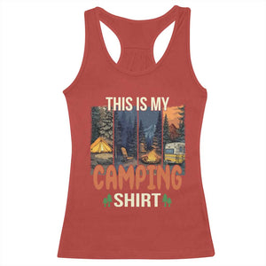 Funny Camper Glamper Racerback Tank Top This Is My Camping Shirt TS14 Red Print Your Wear