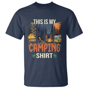 Funny Camper Glamper T Shirt This Is My Camping Shirt TS14 Navy Print Your Wear