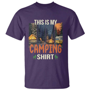 Funny Camper Glamper T Shirt This Is My Camping Shirt TS14 Purple Print Your Wear