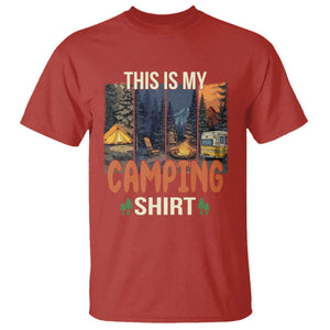 Funny Camper Glamper T Shirt This Is My Camping Shirt TS14 Red Print Your Wear