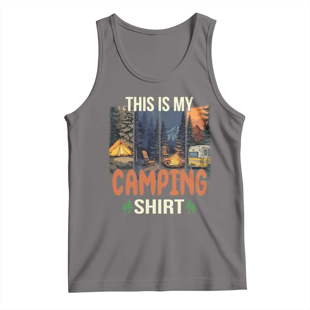Funny Camper Glamper Tank Top This Is My Camping Shirt TS14 Deep Heather Print Your Wear