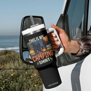 Funny Camper Glamper Tumbler With Handle This Is My Camping Shirt TS14 Print Your Wear