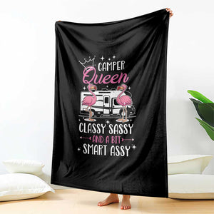 Funny Camping RV Throw Blanket Camper Queen Classy Sassy And A Bit Smart Assy TS14 Print Your Wear