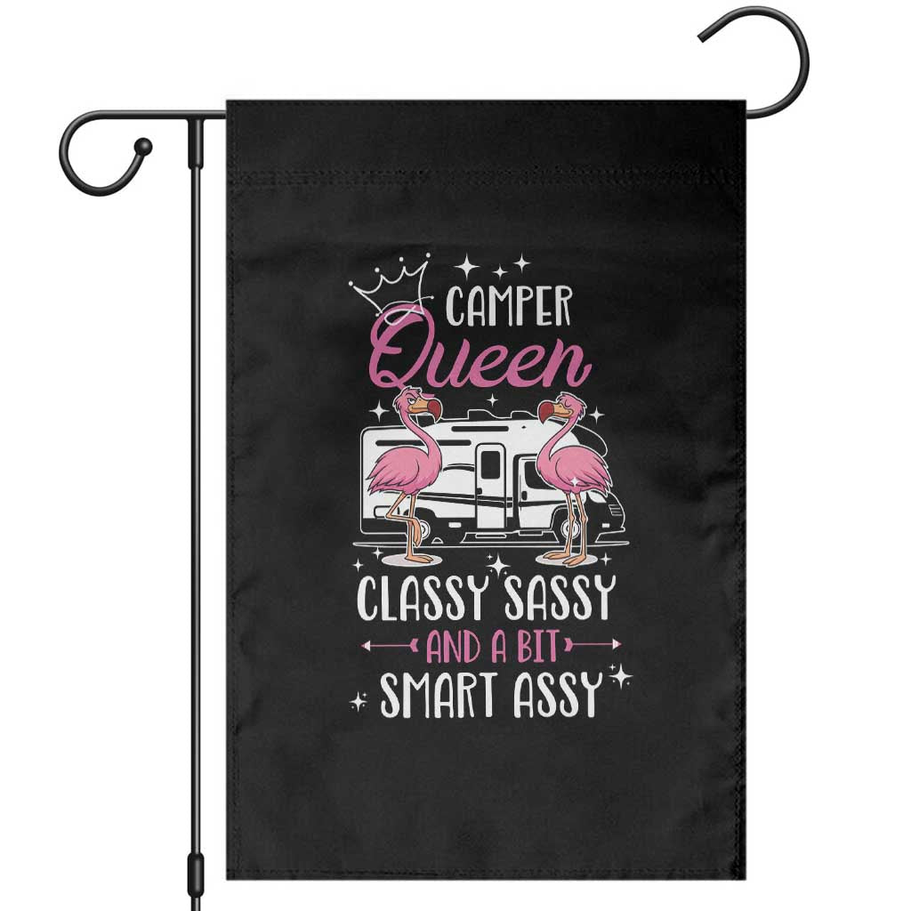 Funny Camping RV Garden Flag Camper Queen Classy Sassy And A Bit Smart Assy TS14 Black Print Your Wear