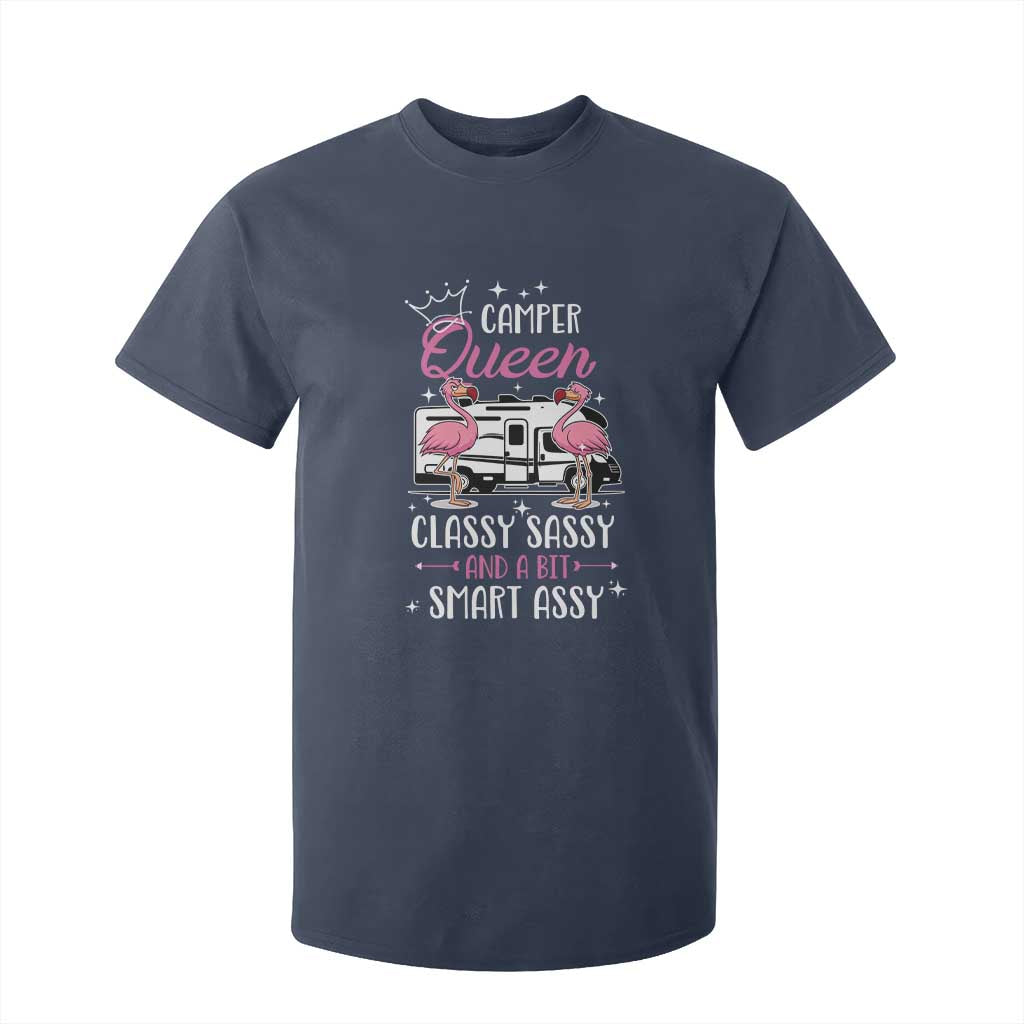 Funny Camping RV T Shirt For Kid Camper Queen Classy Sassy And A Bit Smart Assy TS14 Navy Print Your Wear