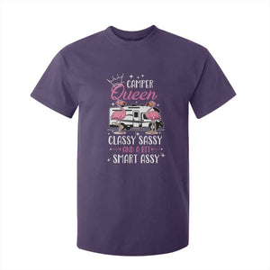 Funny Camping RV T Shirt For Kid Camper Queen Classy Sassy And A Bit Smart Assy TS14 Purple Print Your Wear