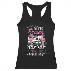 Funny Camping RV Racerback Tank Top Camper Queen Classy Sassy And A Bit Smart Assy TS14 Black Print Your Wear
