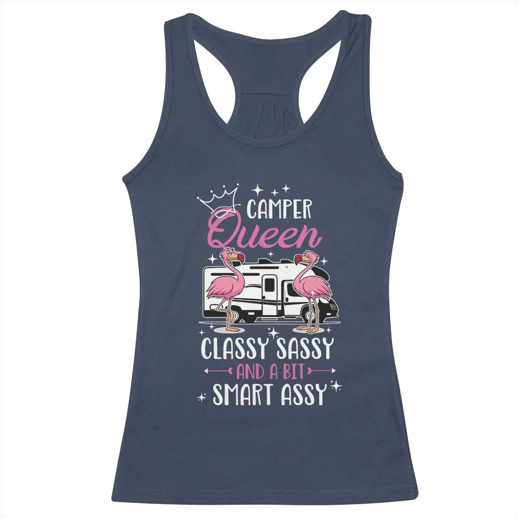 Funny Camping RV Racerback Tank Top Camper Queen Classy Sassy And A Bit Smart Assy TS14 Navy Print Your Wear