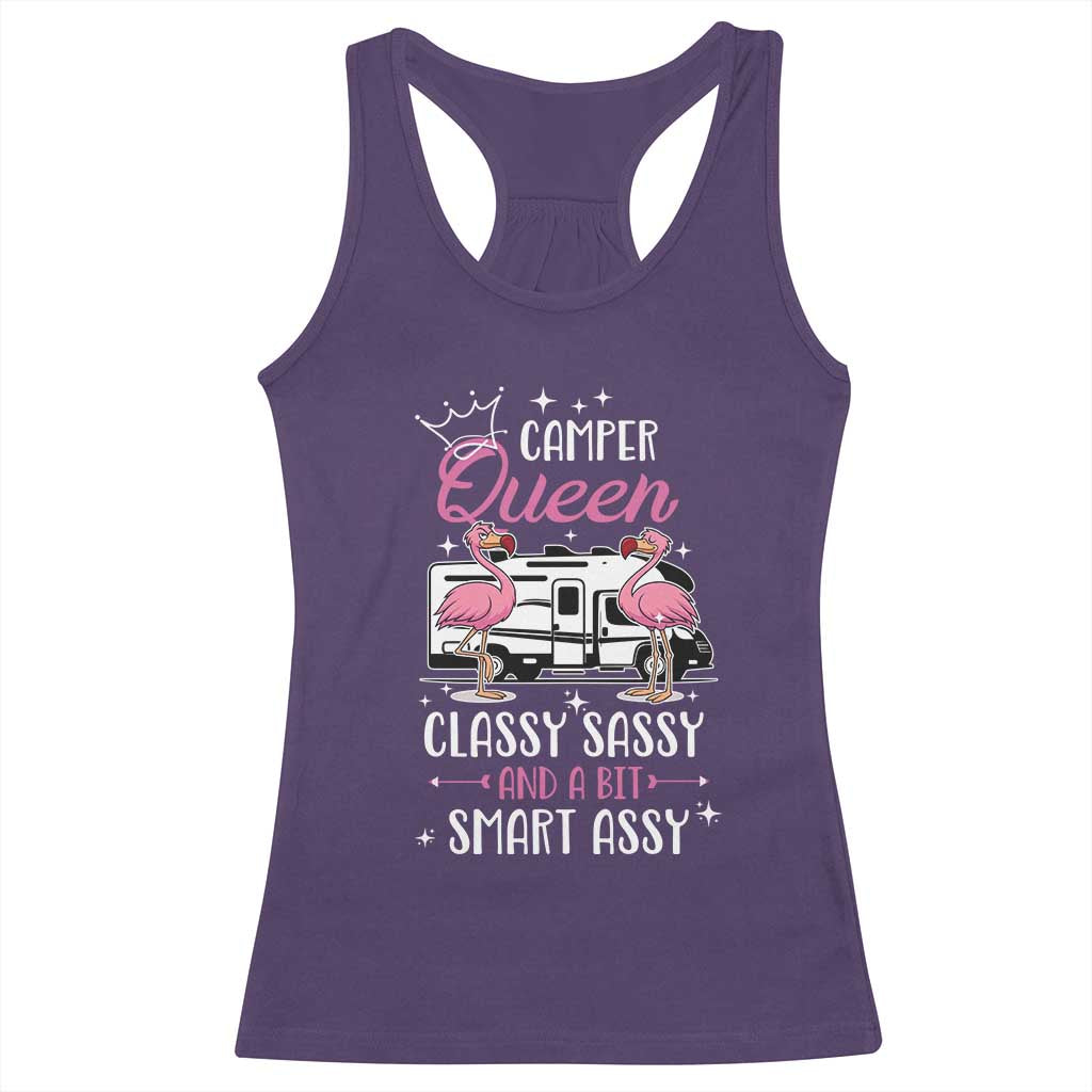 Funny Camping RV Racerback Tank Top Camper Queen Classy Sassy And A Bit Smart Assy TS14 Purple Print Your Wear