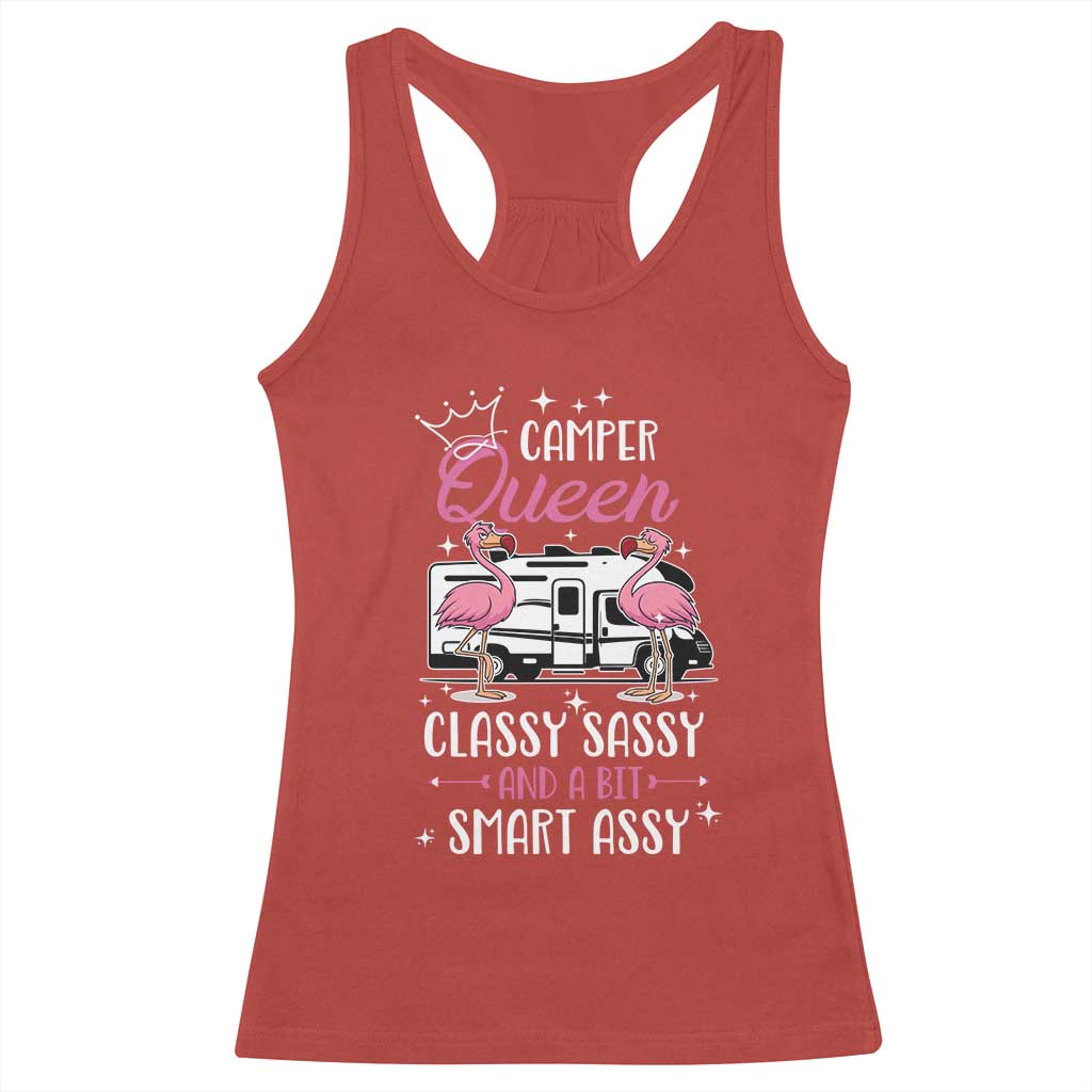 Funny Camping RV Racerback Tank Top Camper Queen Classy Sassy And A Bit Smart Assy TS14 Red Print Your Wear