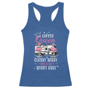 Funny Camping RV Racerback Tank Top Camper Queen Classy Sassy And A Bit Smart Assy TS14 Royal Blue Print Your Wear