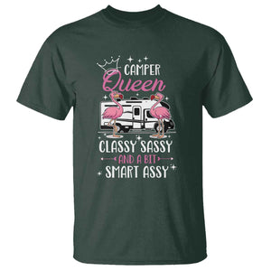 Funny Camping RV T Shirt Camper Queen Classy Sassy And A Bit Smart Assy TS14 Dark Forest Green Print Your Wear