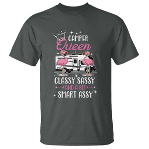 Funny Camping RV T Shirt Camper Queen Classy Sassy And A Bit Smart Assy TS14 Dark Heather Print Your Wear