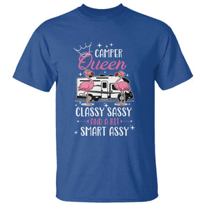 Funny Camping RV T Shirt Camper Queen Classy Sassy And A Bit Smart Assy TS14 Royal Blue Print Your Wear