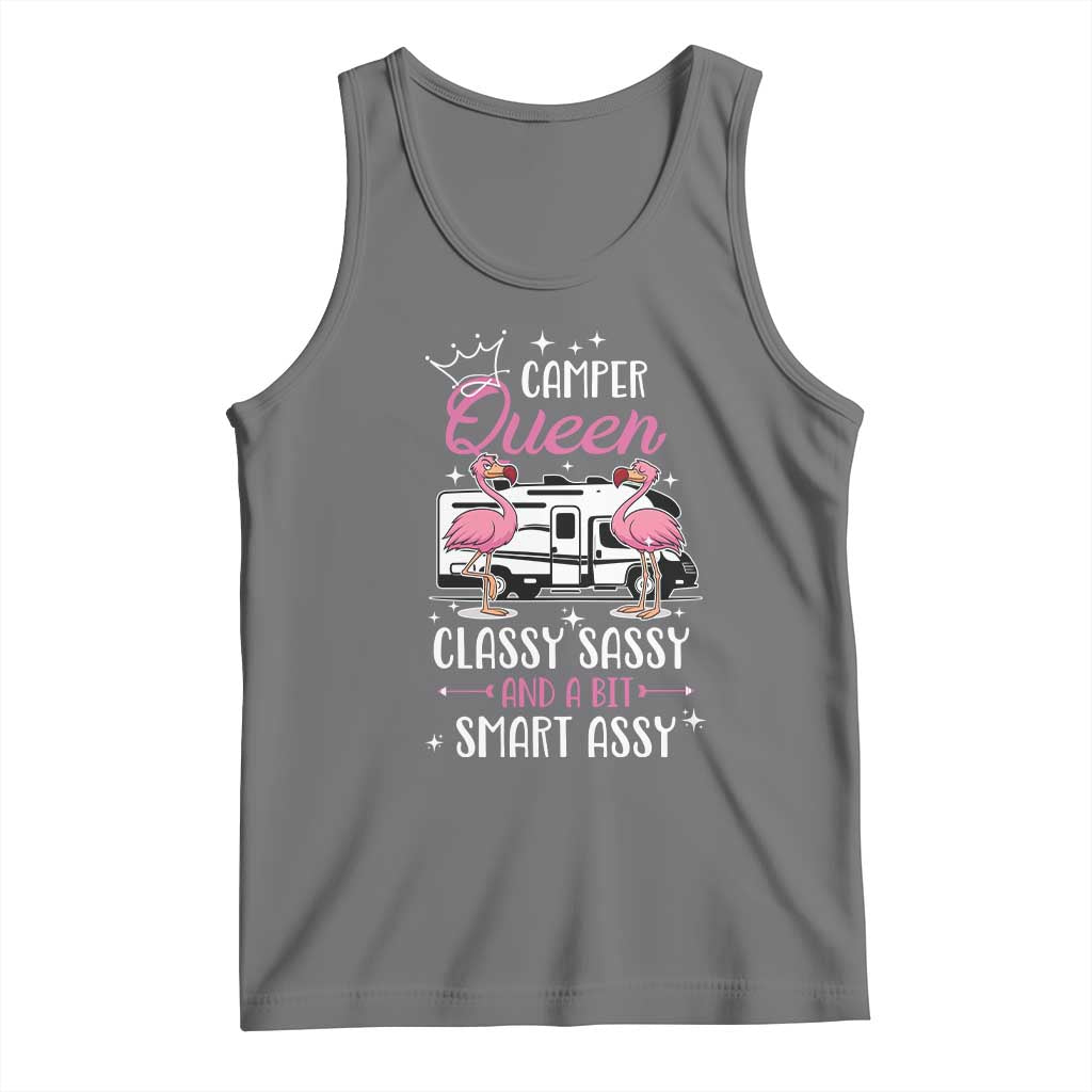 Funny Camping RV Tank Top Camper Queen Classy Sassy And A Bit Smart Assy TS14 Black Heather Print Your Wear