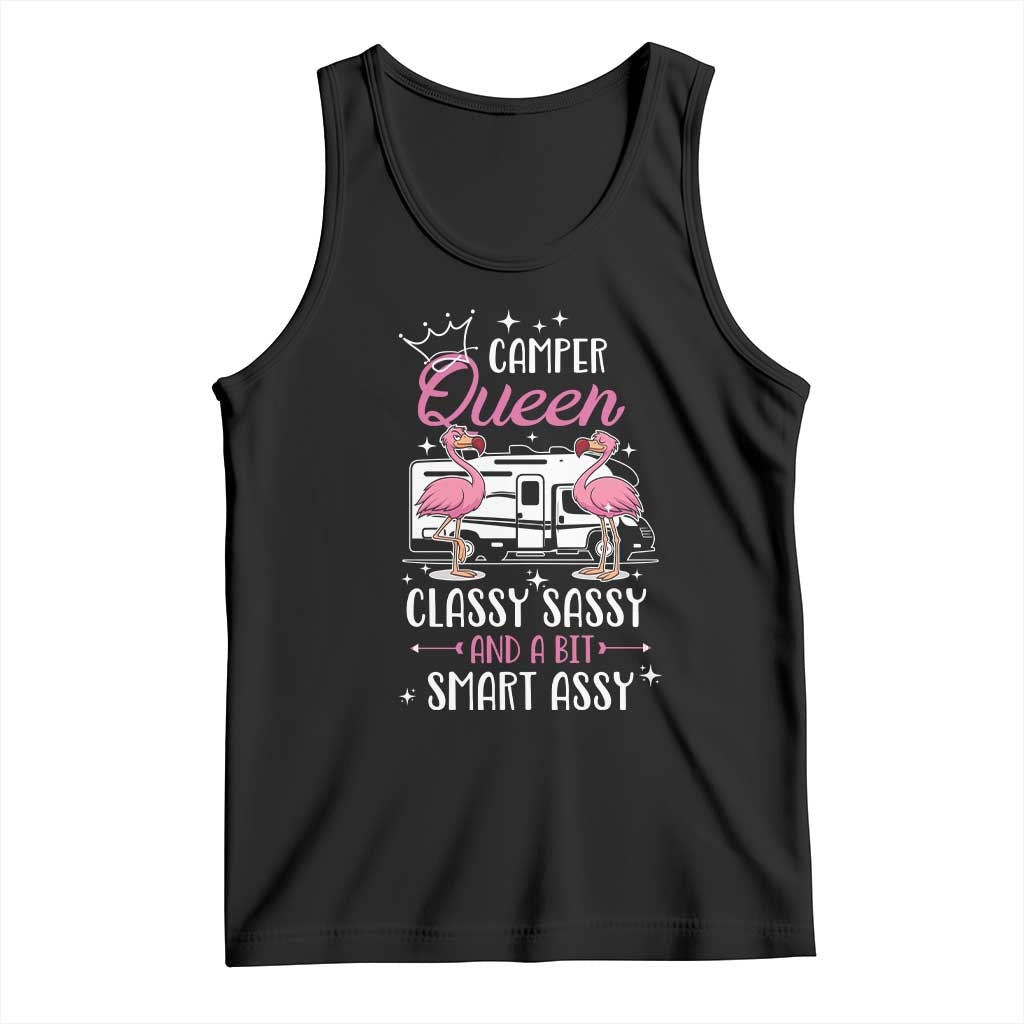 Funny Camping RV Tank Top Camper Queen Classy Sassy And A Bit Smart Assy TS14 Black Print Your Wear