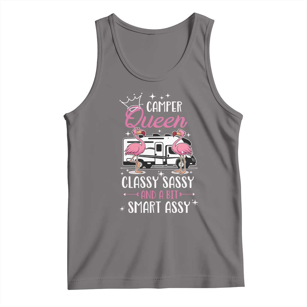 Funny Camping RV Tank Top Camper Queen Classy Sassy And A Bit Smart Assy TS14 Deep Heather Print Your Wear