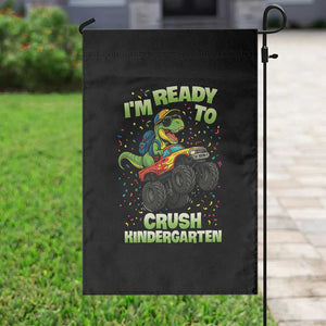 Back To School Boy Dinosaur Garden Flag I Am Ready To Crush Kindergarten TS14 Print Your Wear
