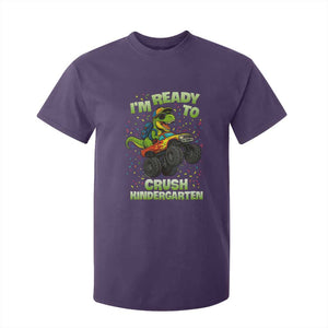 Back To School Boy Dinosaur T Shirt For Kid I Am Ready To Crush Kindergarten TS14 Purple Print Your Wear
