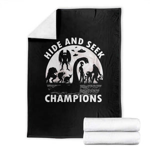 Hide And Seek Champions Throw Blanket Funny Cryptid Cryptozoology TS14 Black Print Your Wear