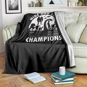Hide And Seek Champions Throw Blanket Funny Cryptid Cryptozoology TS14 Print Your Wear
