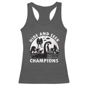 Hide And Seek Champions Racerback Tank Top Funny Cryptid Cryptozoology TS14 Dark Heather Print Your Wear