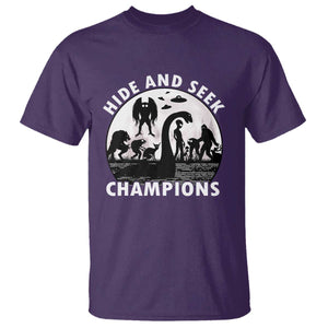 Hide And Seek Champions T Shirt Funny Cryptid Cryptozoology TS14 Purple Print Your Wear