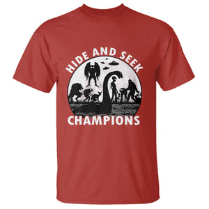 Hide And Seek Champions T Shirt Funny Cryptid Cryptozoology TS14 Red Print Your Wear