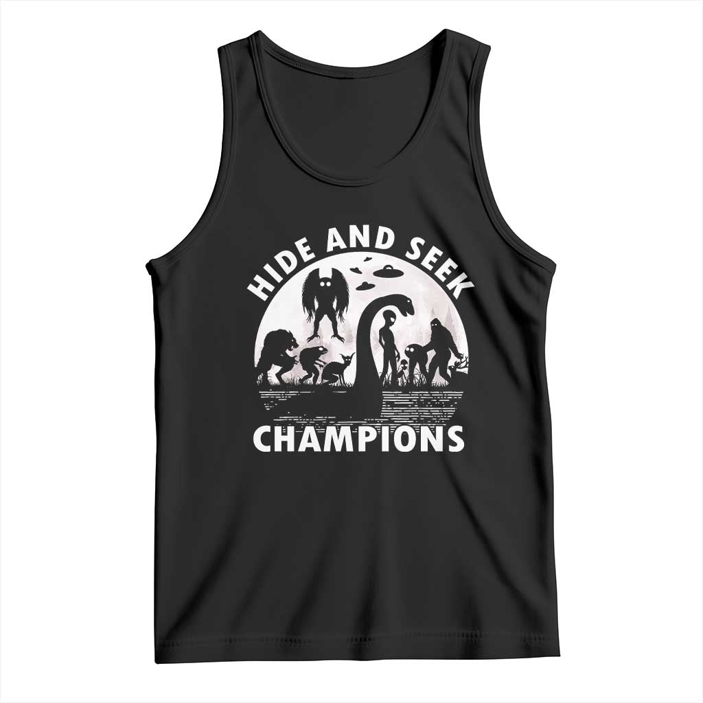 Hide And Seek Champions Tank Top Funny Cryptid Cryptozoology TS14 Black Print Your Wear