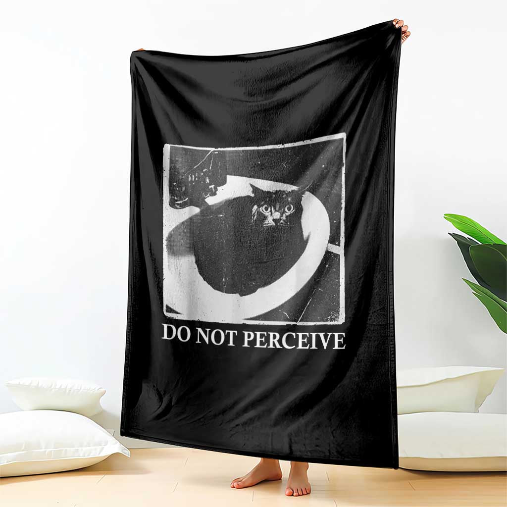 Do Not Perceive Me Funny Meme Cat Lover Throw Blanket Funny Cat Sarcstic Meme TS14 Print Your Wear